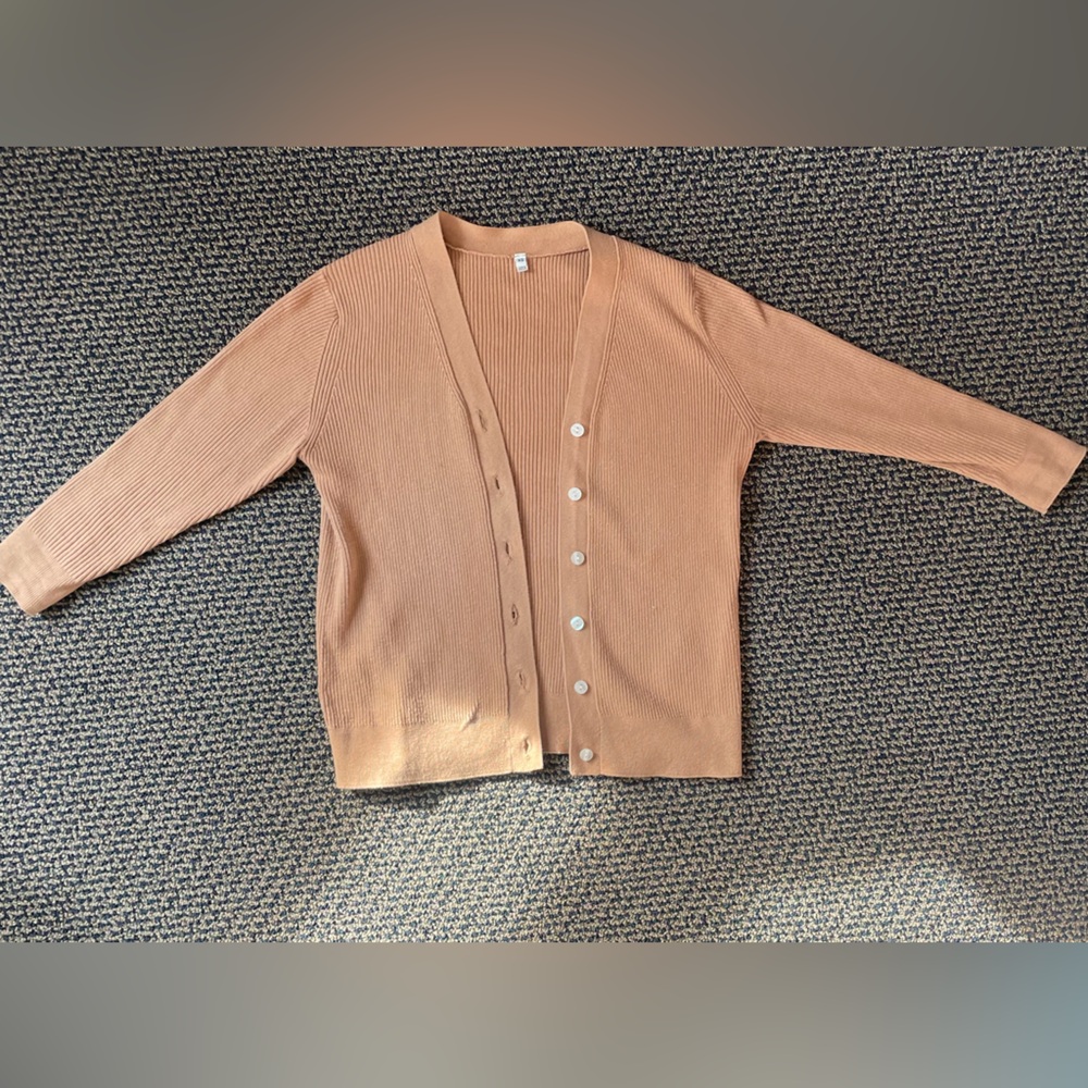 Women's Tan Cardigan Sweater